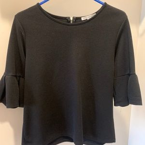 Green Envelope Ruffle Sleeve Top